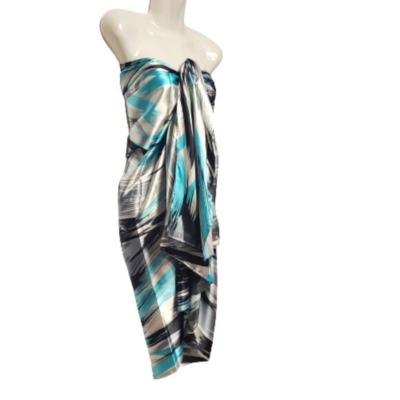 Pareo Sarong Skirt Swimsuit Cover Up Strapless Dress for Beach Vacation Wedding - Picture 5 of 7